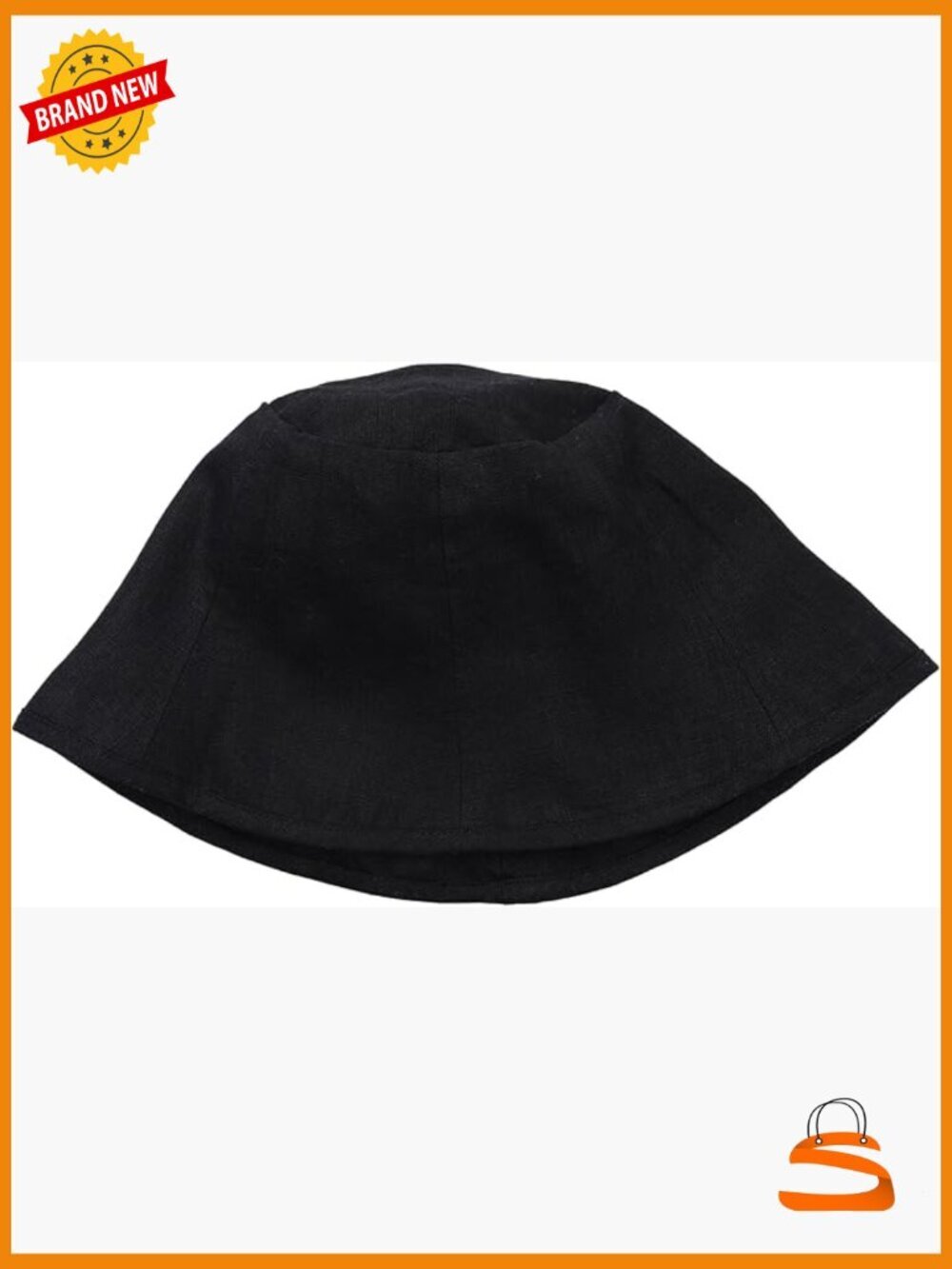 100% Linen Double Layer Bucket Hat Sun Hat Casual Summer